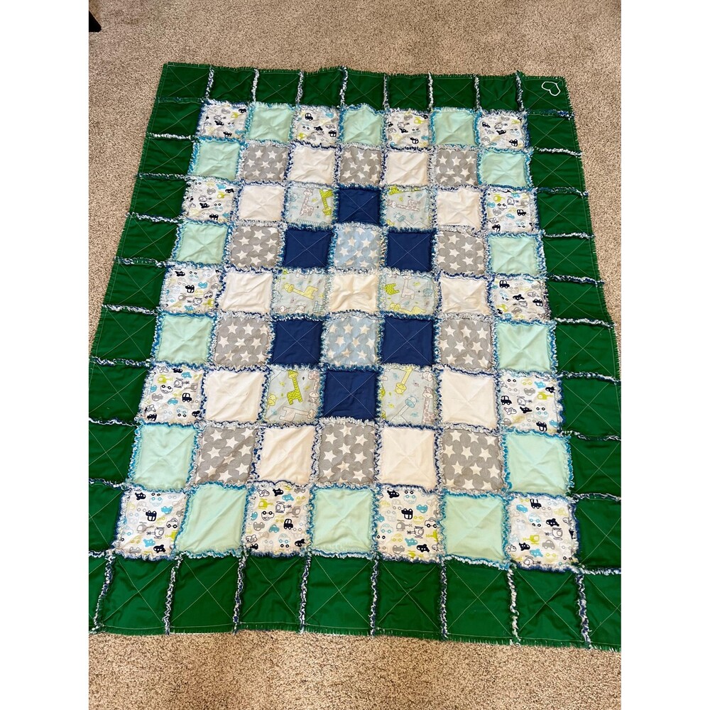 Cotton and Flannel Toddler Rag Quilt